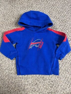 Buffalo Bills Kids Royal Blue Hoodie with Red Shoulder Stripes
